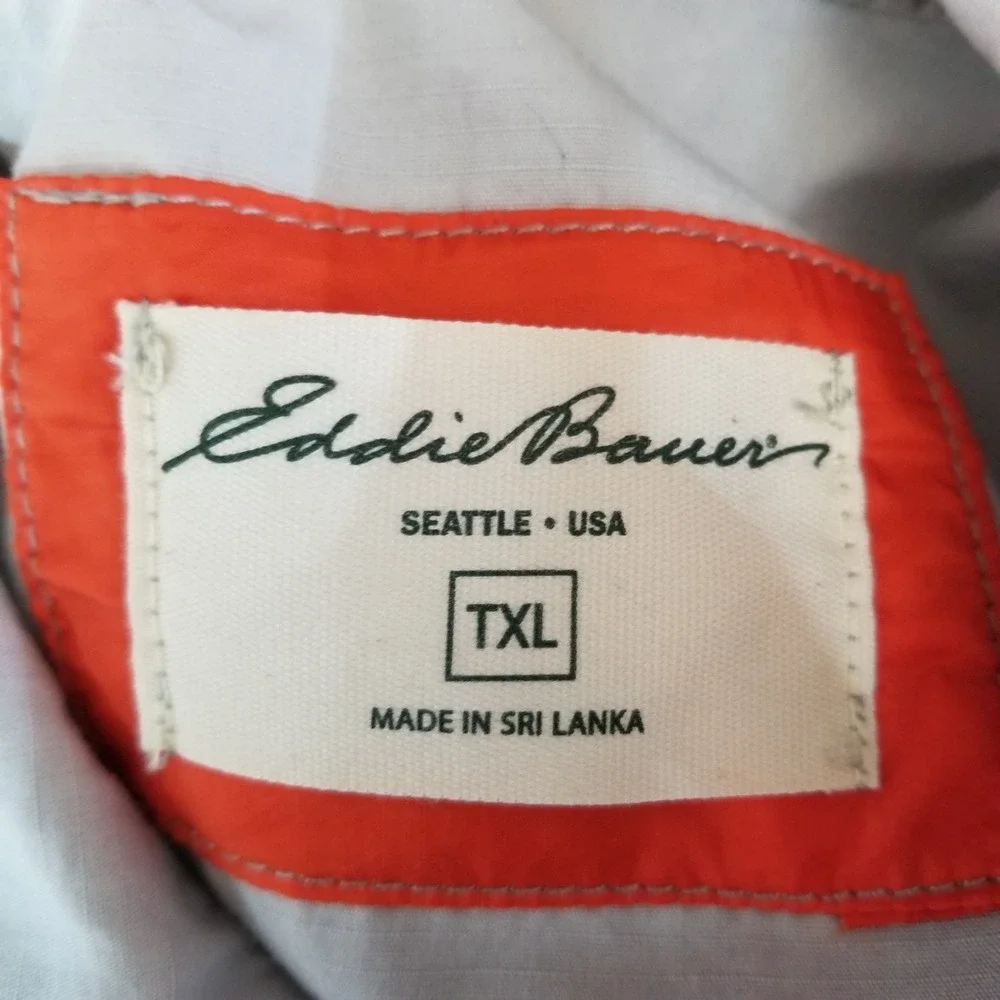 Eddie Bauer Ripstop Chore Jacket High Neck Pockets Utility Women's Tall XL Faded